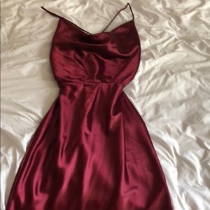 Silk red dress